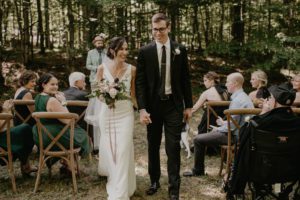 Door County micro backyard wedding vintage Wisconsin ceremony