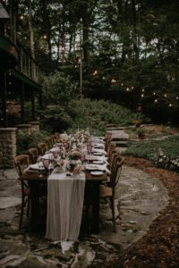 Door County micro backyard wedding vintage Wisconsin floral dinner details