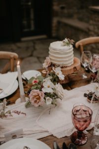 Door County micro backyard wedding vintage Wisconsin flower dinner details