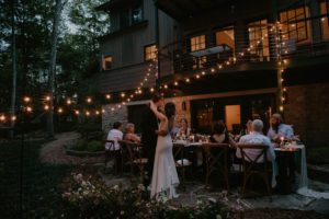 Door County micro backyard wedding vintage Wisconsin first dance