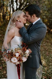 Wisconsin Halloween barn wedding moody