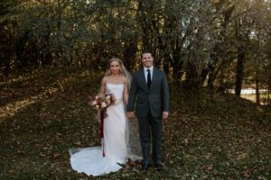 Wisconsin Halloween barn wedding moody