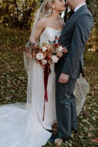Wisconsin Halloween barn wedding moody