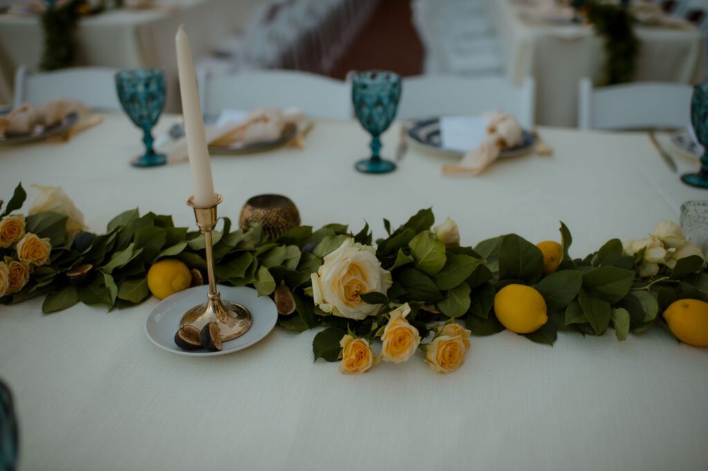 Dinner details of Villa Terrace wedding