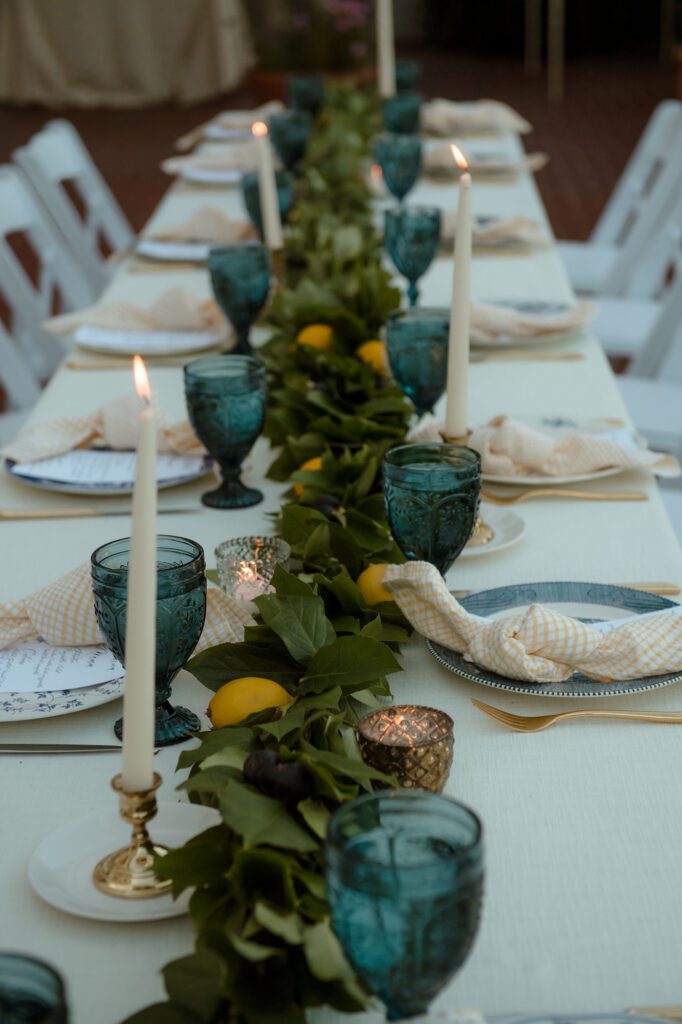 Dinner details of Villa Terrace wedding in Milwaukee