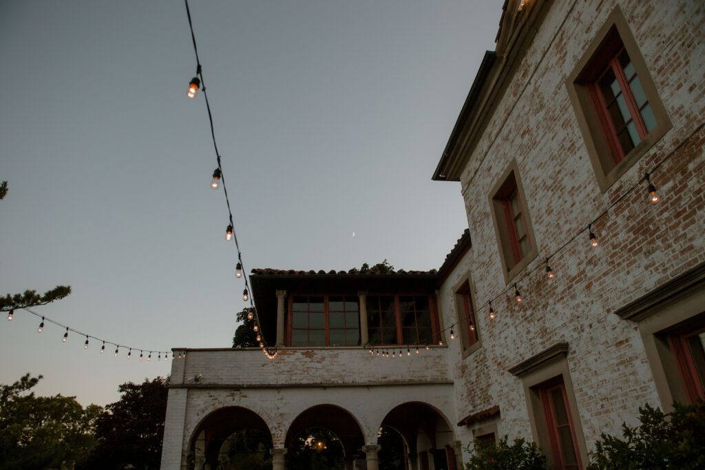 Night time view of dinner on Terrace at Villa Terrace