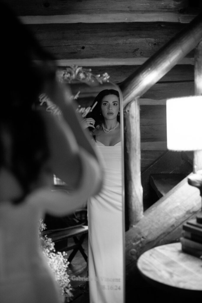 Bride getting ready at American Club in Kohler, Wisconsin