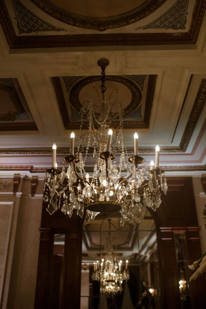 Chandelier at Pfister Hotel in Milwaukee