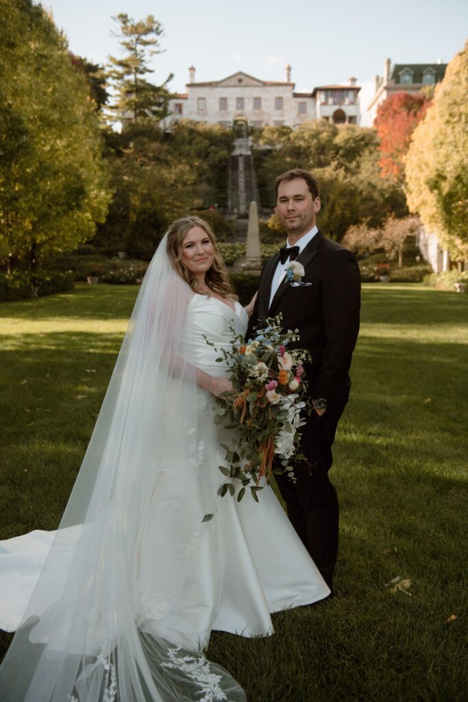 Posed couple's portrait at Villa Terrace