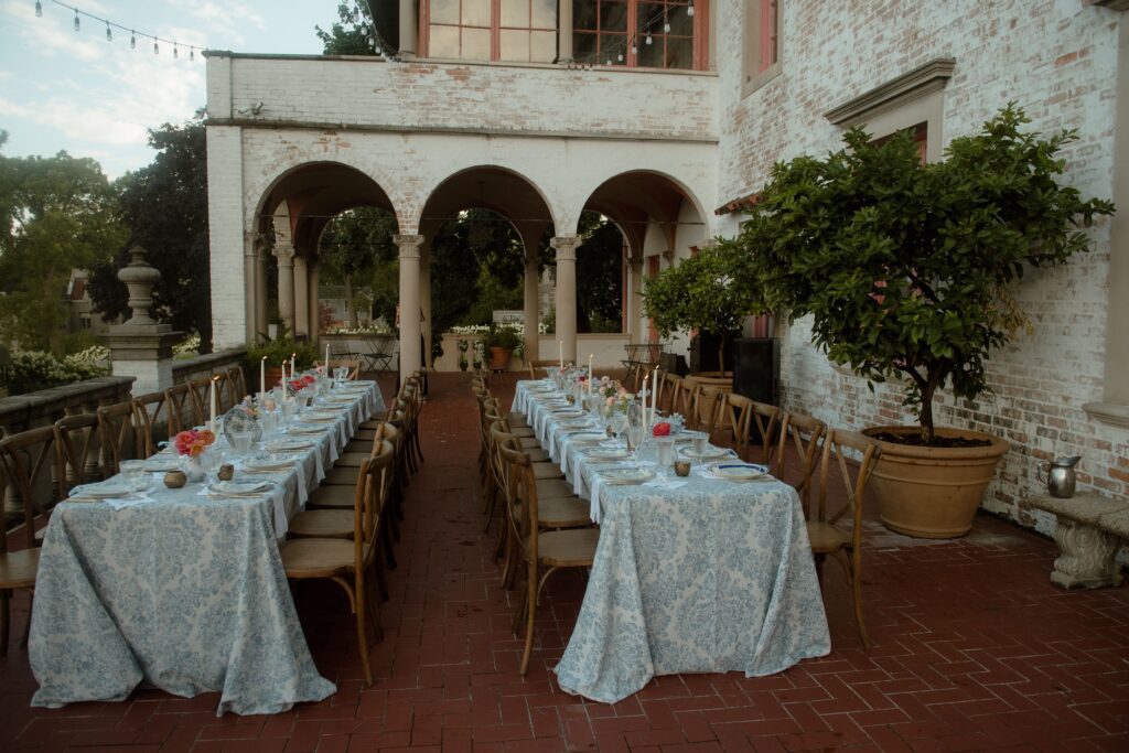 Villa Terrace outdoor wedding reception