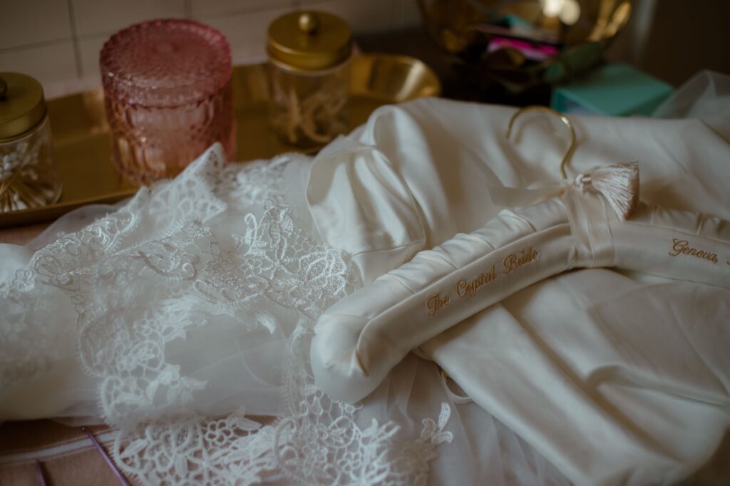 Bridal robe and hanger