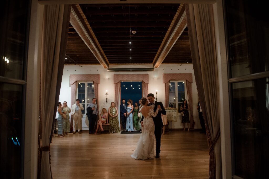 Bride and groom first dance at Villa Terrace