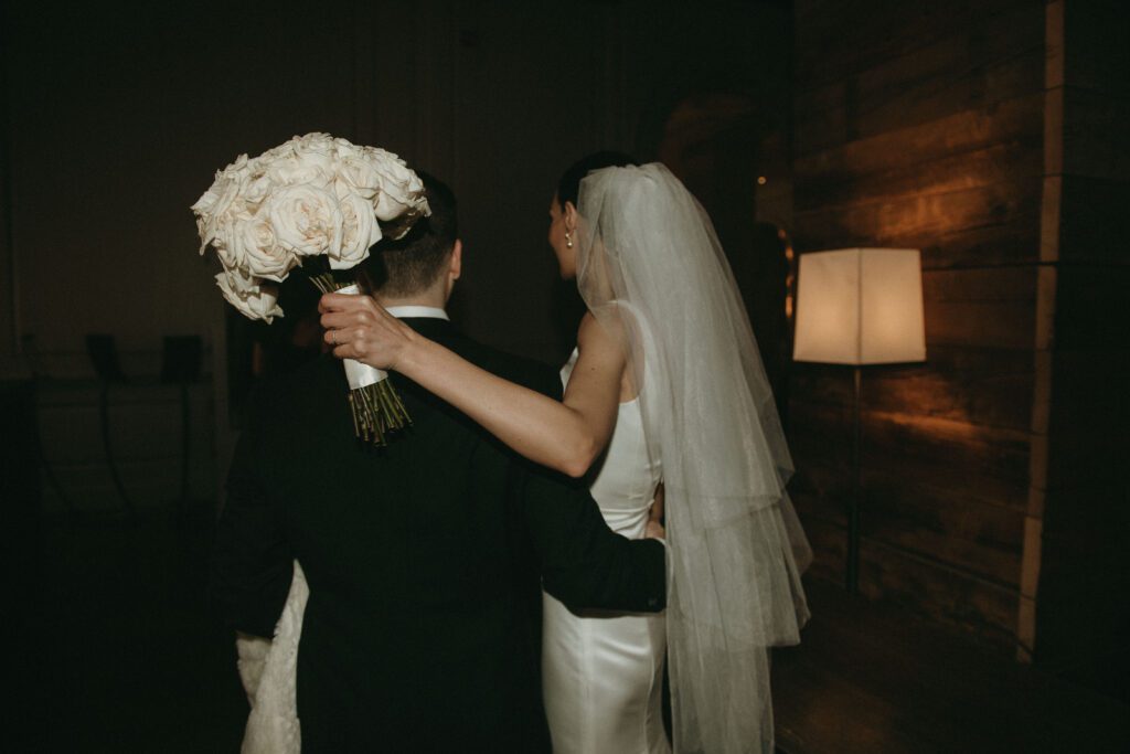 Wedding couple candids at their micro wedding in Chicago.
