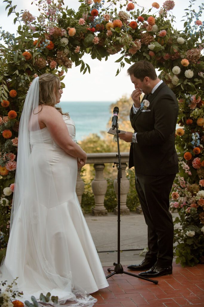 Villa Terrace wedding ceremony on the terrace