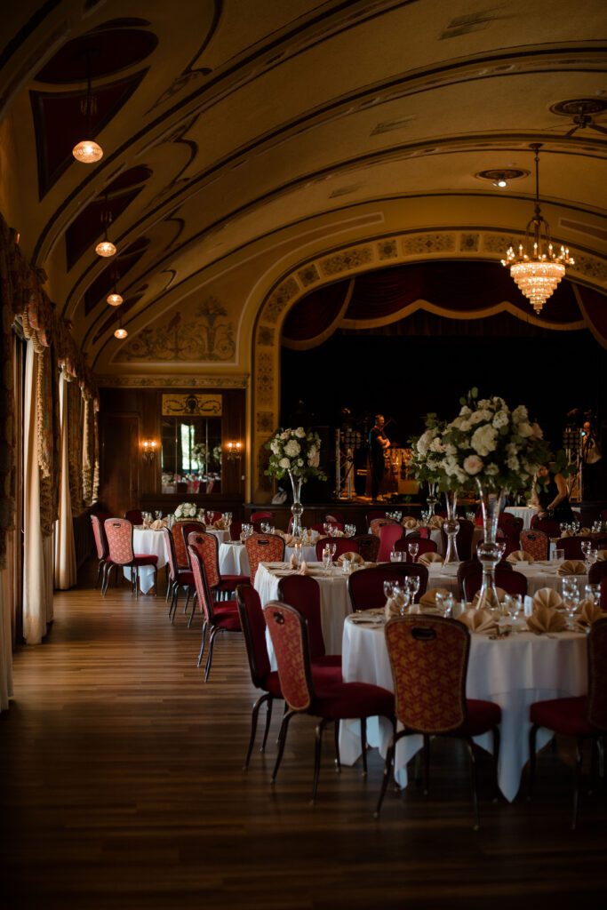 The Wisconsin Club wedding reception old-world design