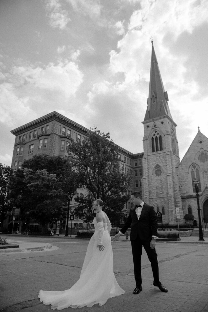 St. James 1868 wedding in downtown Milwaukee