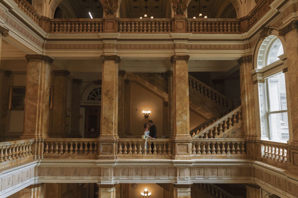 Milwaukee Central Library wedding photos 