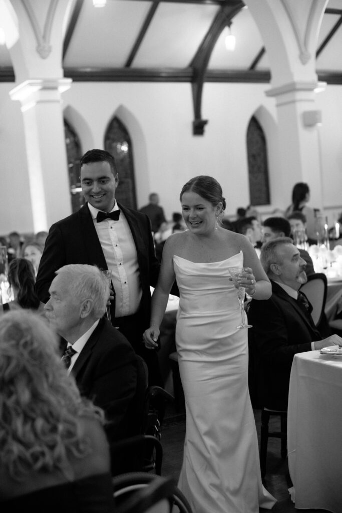 Candid documentary photography at St. James 1868 wedding reception
