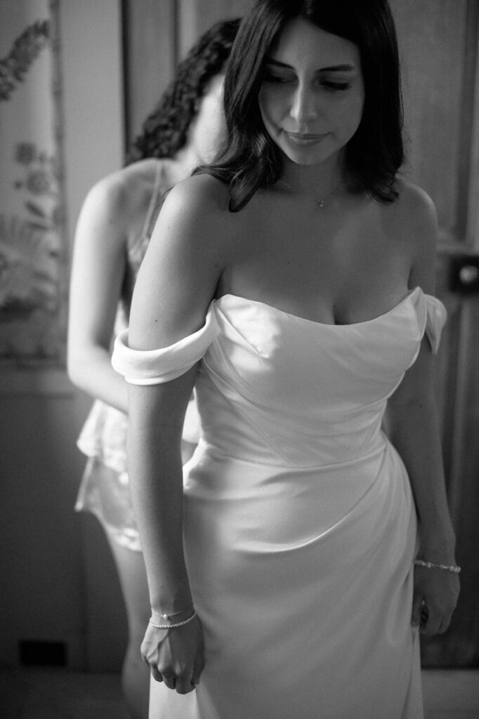 Bride getting ready at Villa Terrace wedding