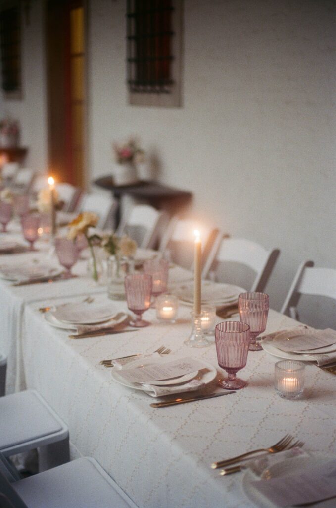 Villa Terrace wedding reception decor